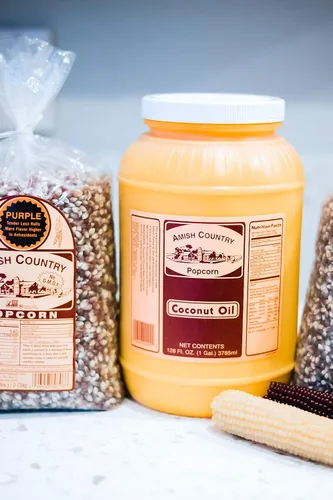 Vista 2 de Amish Country Popcorn Aceite de coco – 1 galón Anticuado, sin OMG y sin gluten (1 galón)