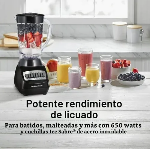 Vista 3 de Batidora eléctrica de batido de playa con 10 velocidades, tarro de plástico sin BPA de 56 onzas, modelo 50190