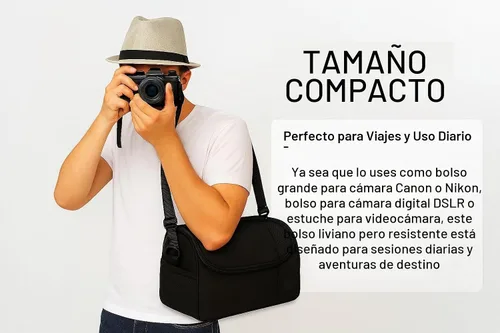 Vista 6 de Grande Digital Cámara/Video Bolsa/Funda de transporte acolchada para Nikon D750, D810, D5500, D750, D700, D3000, D3100, D3200, D3300, D5000 Cámara &