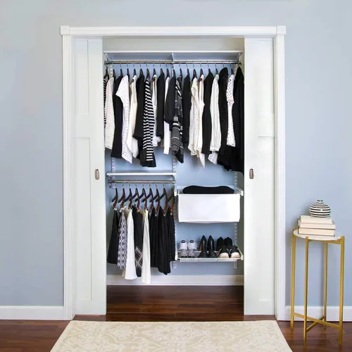Vista 13 de Organized Living freedomRail - Kit organizador de armario ajustable, 48 a 52 pulgadas, pera chocolate