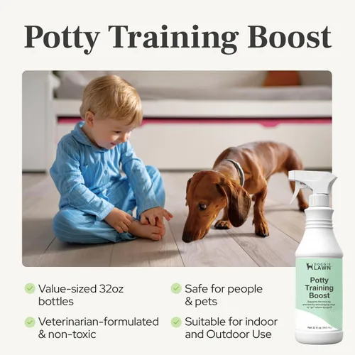 Vista 6 de DoggieLawn Spray de ayuda para el entrenamiento para ir al baño, aroma atractivo que ayuda a entrenar a los perros dónde ir al baño, formulado