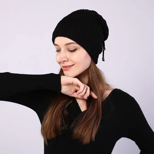 Vista 4 de Gorro térmico 2 en 1 con calefacción por USB, gorro de invierno para hombre y mujer, bufanda circular