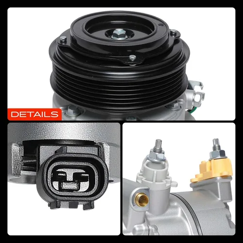 Vista 9 de A-Premium Compresor A/C con embrague compatible con Ford Mustang 5.0L 2018-2021