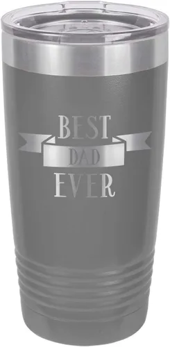 Vista 14 de Vaso con pajita para beber Best Dad Ever-D de 20 onzas Taza de viaje grabada con láser Comparar con Yeti Rambler Idea de regalo para el día