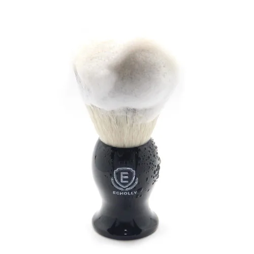 Vista 8 de Brochas de Afeitar de Lujo para Hombres de Echolly - Brochas de Afeitar de Cerdas Super Fuertes sin Desprendimiento para Hombres - Mango de Acrílico