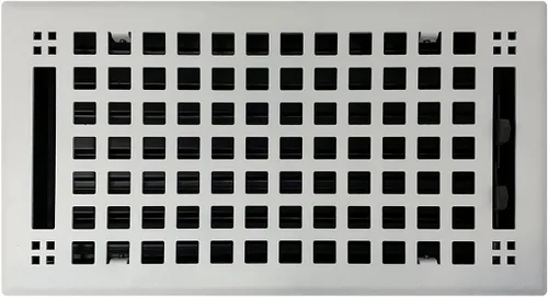 Vista 13 de Madelyn Carter Cubierta de ventilación de estilo artesanal contemporáneo, interior de acero fundido sólido, controla el flujo de aire, 2 x 10 Blanco