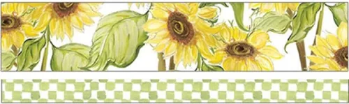 Vista 2 de Paper House Productions Carole Shiber - Juego de 2 rollos de cinta adhesiva decorativa para álbumes de recortes y manualidades, girasoles suaves