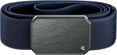 Vista 25 de Groove Life - Cinturón de nailon elástico para hombre con hebilla magnética de aluminio Gun Metal / Dark Earth