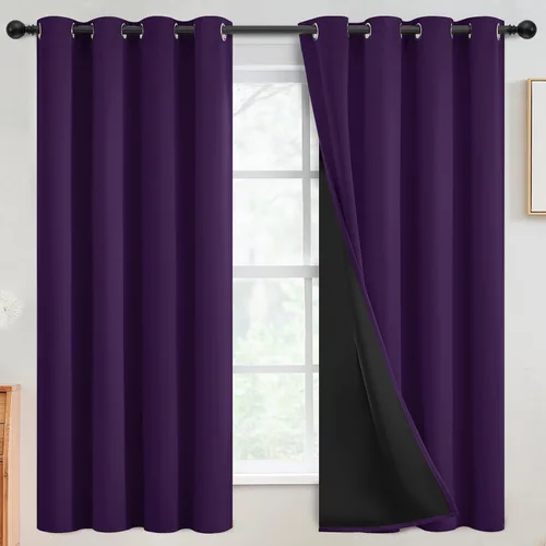 Vista 151 de SimpleHome - Cortinas opacas 100% para recámara, cortinas de ventana con ojales beige, con aislamiento térmico, cortinas de oscurecimiento