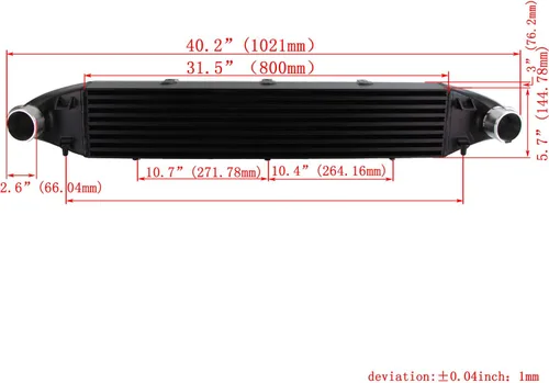 Vista 8 de Intercooler de montaje frontal de ajuste de alto rendimiento compatible con Fiesta ST 2014+