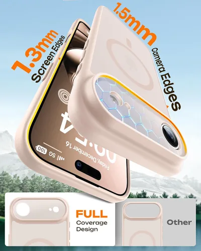 Vista 556 de TOCOL Funda para iPhone 11, compatible con Magsafe, protección completa de cámara, imanes integrados, protección contra caídas, funda translúcida