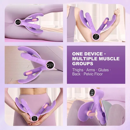 Vista 5 de Maestro de muslo, entrenador muscular del suelo pélvico para mujeres, entrenador Kegel para rehabilitación posparto con pantalla LED