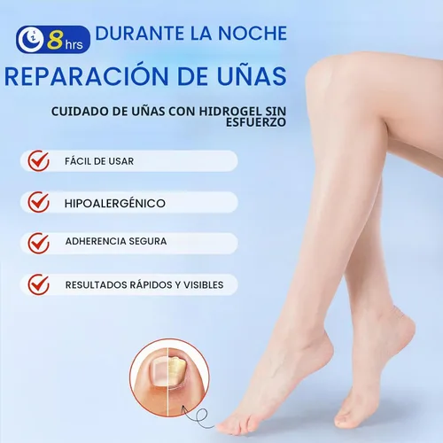 Vista 3 de Parches de uñas fúngicas, 21 unidades, cuidado de uñas durante la noche para uñas débiles y agrietadas, adherencia firme de 8 horas para uñas