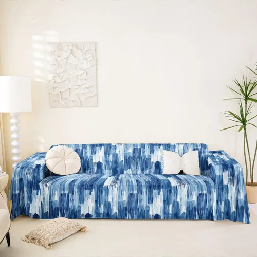 Vista 22 de Erosebridal Funda de sofá de lunares de 71 x 91 pulgadas, funda de sofá con lunares geométricos, funda de sofá moderna de estilo rústico con Blanco