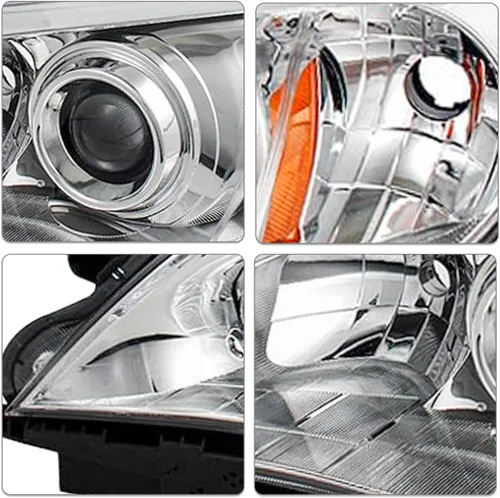 Vista 3 de SOCKIR - Conjunto de faros delanteros halógenos compatible con Subaru Impreza WRX Outback Sport 2008-2011, faro proyector con carcasa cromada