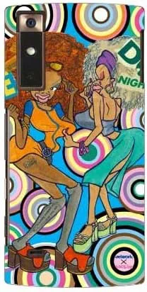 Vista 45 de MSOJ1C-ABWH-151-M827 Cute Dancers, Circle and Yellow Back Design by Artwork/for Xperia J1 Compact D5788/MVNO Smartphone (SIM Free Device)