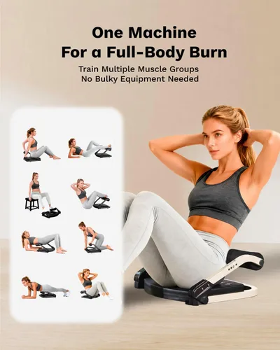 Vista 2 de AIRHOP Ab Machine 4-Speed Auto Rebound Sit Up Abdominal Trainer Home Gym