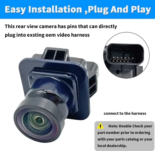 Vista 2 de Cámara de respaldo de visión trasera compatible con Ford F250 F350 F450 F550 Super Duty 2015-2016 Reverse Park Assist cámara de respaldo que