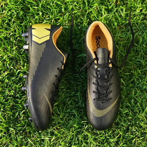 Vista 5 de WCCICSS Zapatos de fútbol para hombre zapatos de fútbol con tacos para adultos césped firme deportes al aire libre