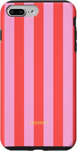 Vista 12 de Funda de rayas rojas rosas para iPhone 17