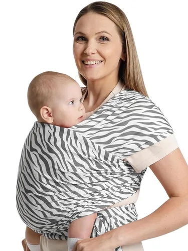Vista 7 de Portabebés a la moda, diseño ergonómico de manos libres, elástico y ergonómico para bebés de 7 a 35 libras, suave y cómodo