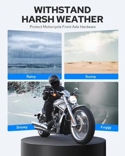 Vista 6 de Benlari Cubiertas cromadas para tuercas de eje delantero para Harley, tapas de tuercas de eje CNC compatibles con Harley Davidson Touring Sportster