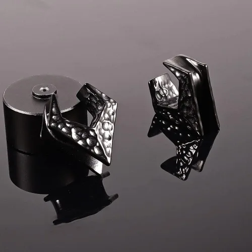 Vista 4 de Maxbott 1 par de tapones triangulares de acero inoxidable para orejas, túneles, aretes, dilatadores para expansor de orejas, joyería de piercing