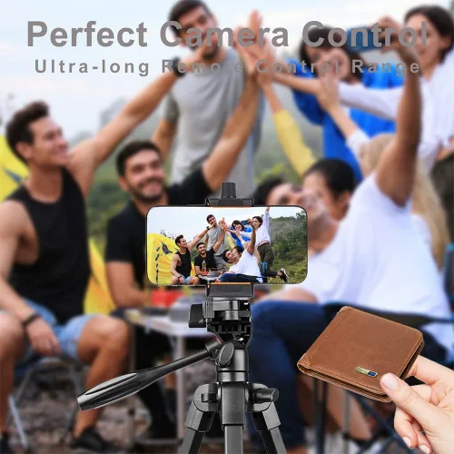 Vista 5 de Rastreador de billetera Bluetooth antipérdida, cartera rastreable para hombres, cartera de cuero para hombre con ventana de identificación, bolsillo