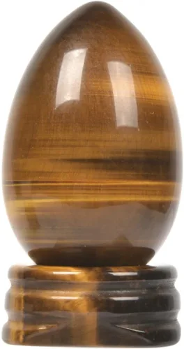 Vista 8 de Justinstones Huevo de obsidiana negra natural, cristal curativo, meditación de chakras, piedra de decoración de oficina en casa con soporte de piedra