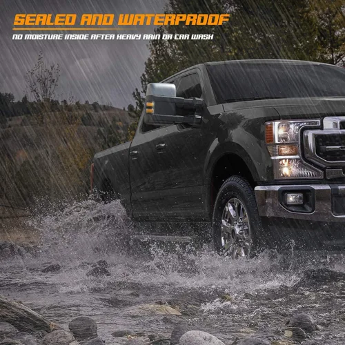 Vista 5 de Luces intermitentes secuenciales para espejo lateral Switchback de 3 filas, luces direccionales LED compatibles con Ford F250 F350 F450 Super Duty