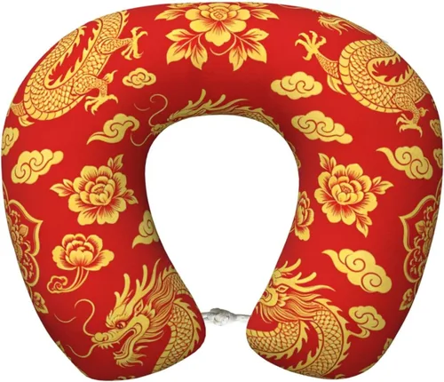 Vista 21 de Ergonomic Memory Foam Neck Support Travel Airplane Pillow Pattern (1553)