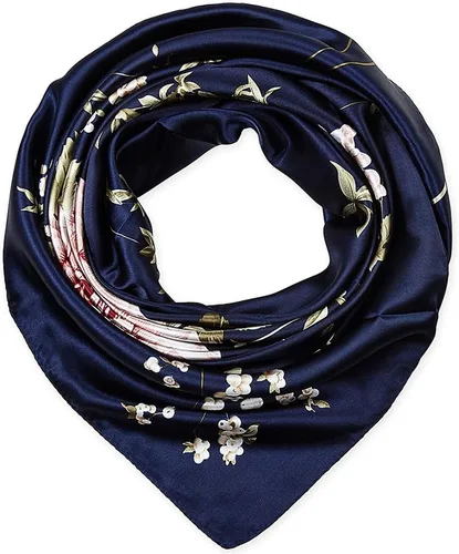 Vista 34 de corciova - Bufanda cuadrada grande para mujer, diadema sedosa para cabello rizado, lazo para dormir por la noche, bandana a la moda, 35 x 35