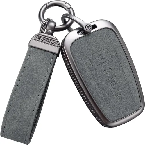 Vista 9 de YO&YOYE Compatible con funda para llave Toyota con llavero, estuche de cuero protector para llave inteligente para Camry RAV4 Highlander C-HR Prius