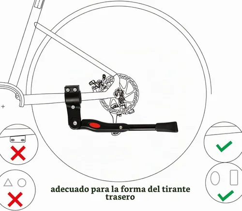 Vista 3 de Soporte de bicicleta de aluminio ajustable para bicicleta de 26 pulgadas, 27.5 pulgadas, 29 pulgadas, 700C, soporte para bicicleta de 26 pulgadas