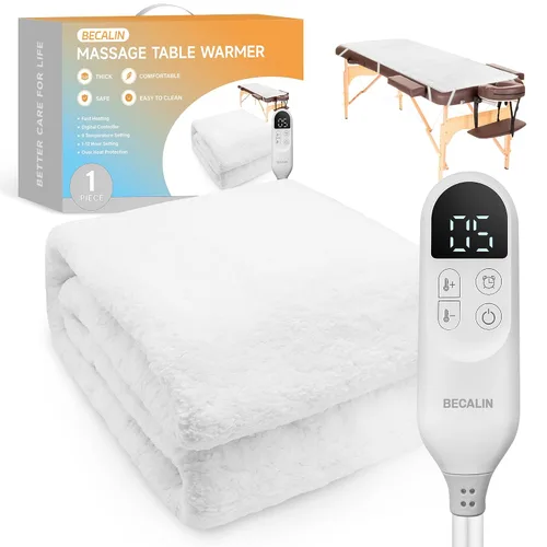 Vista 10 de Calentador de mesa de masaje, almohadilla de calefacción profesional SPA masaje cama calentador almohadillas Blanco