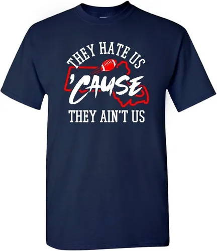 Vista 6 de Xtreme Apparrel They Hate Us 'Cause They Ain't Us Men's T-Shirt for Football Fans Arizona - Camisa negra