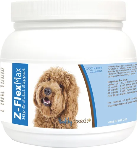 Vista 31 de Healthy Breeds Afghan Hound Z-Flex Max - Masticables suaves para cadera y articulaciones, 100