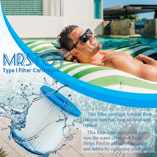 Vista 2 de Cartucho de filtro tipo I para piscinas, cartucho de filtros de repuesto para 58093, para ondas de verano, para bombas de filtro de 300/330 gales/H