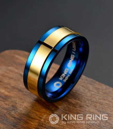 Vista 2 de King Ring Anillos giratorios ultra pulidos de 0.315 in Anillos de acero inoxidable planos brillantes de alta calidad para hombres y mujeres