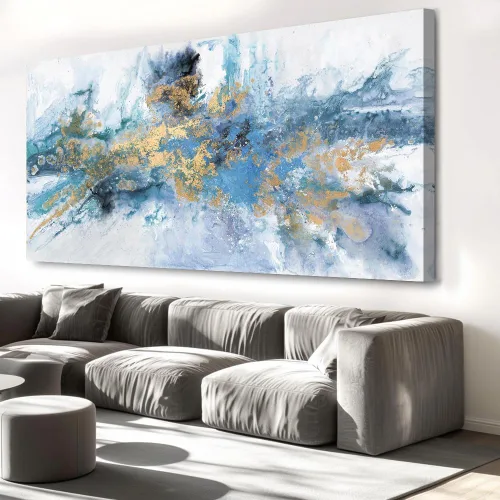 Vista 9 de Arte de pared abstracto de tortuga marina para sala de estar, lienzo enmarcado de gran tamaño, arte de pared, pinturas de arte abstracto, decoración