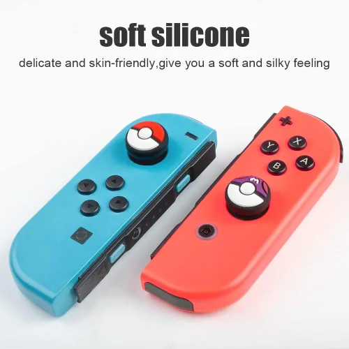 Vista 2 de Switch Joycon - Tapas de agarre para pulgar, funda de silicona suave compatible con Nintendo SwitchOLEDSwitch Lite, cubiertas de botón de agarre