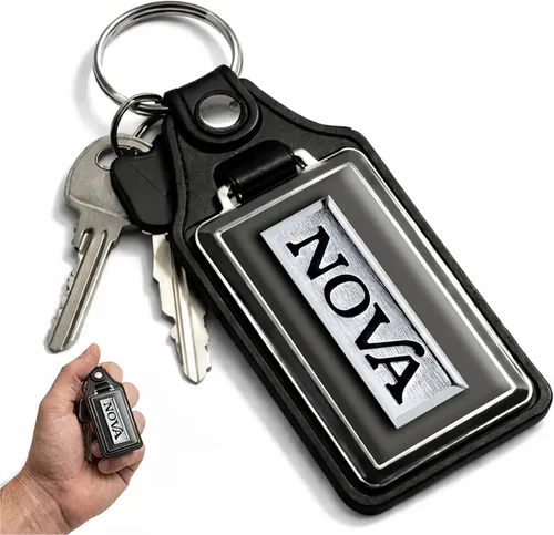 Vista 23 de Brotherhood Car Key Chain for Nova - Classic Models Keychain for Men and Blanco antiguo - Personalizado 1975