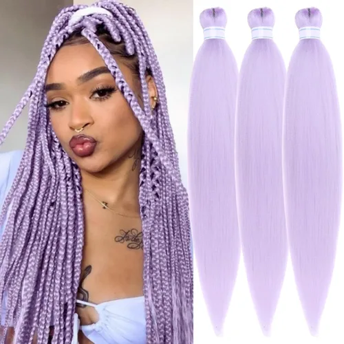 Vista 35 de Cabello trenzado para niños preestirado de 16 pulgadas, color negro para niños, trenzas sin nudos