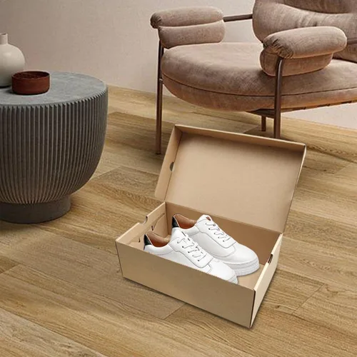 Vista 5 de Baoblaze Caja de almacenamiento de zapatos de papel kraft para zapatos, caja de exhibición de zapatos a prueba de polvo, organizador de zapatos