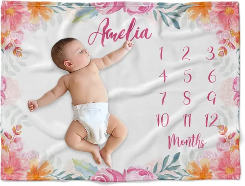Vista 12 de Manta de bebé de alpaca personalizada, manta de bebé con nombre personalizado, decoración de guardería de cactus, recién nacido, regalos