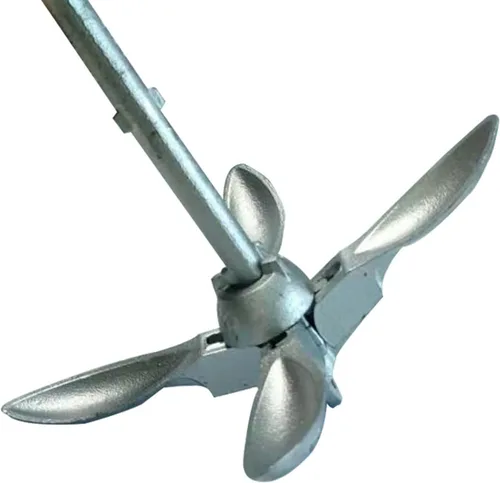 Vista 4 de ISURE MARINE Ancla de barco de 3.3 lbs/3.5 libras, kit de anclaje galvanizado para pesca de kayak, sistema de anclaje plegable para accesorios