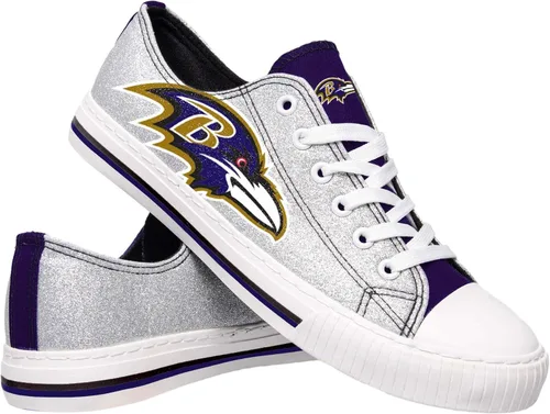 Vista 41 de FOCO Womens NFL Team Logo Ladies Fashion Glitter Low Top Canvas Sneakers Shoes