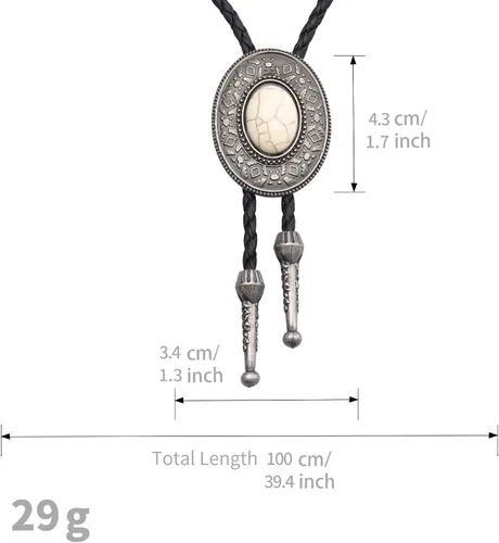 Vista 179 de Jeilwiy Corbata de bolo para hombre, corbata de vaquero occidental, collar de corbata de bolo dorado, corbata de cuero, corbata de Halloween