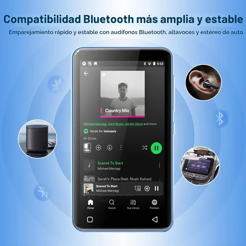 Vista 6 de innioasis G1 - Reproductor de MP3 para niños con Bluetooth, WiFi, reproductor MP4 Android de 80 GB, pantalla táctil completa de 4 pulgadas