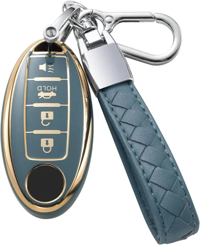 Vista 8 de Funda para llavero de 4 botones para Nissan, Azul 4 botones